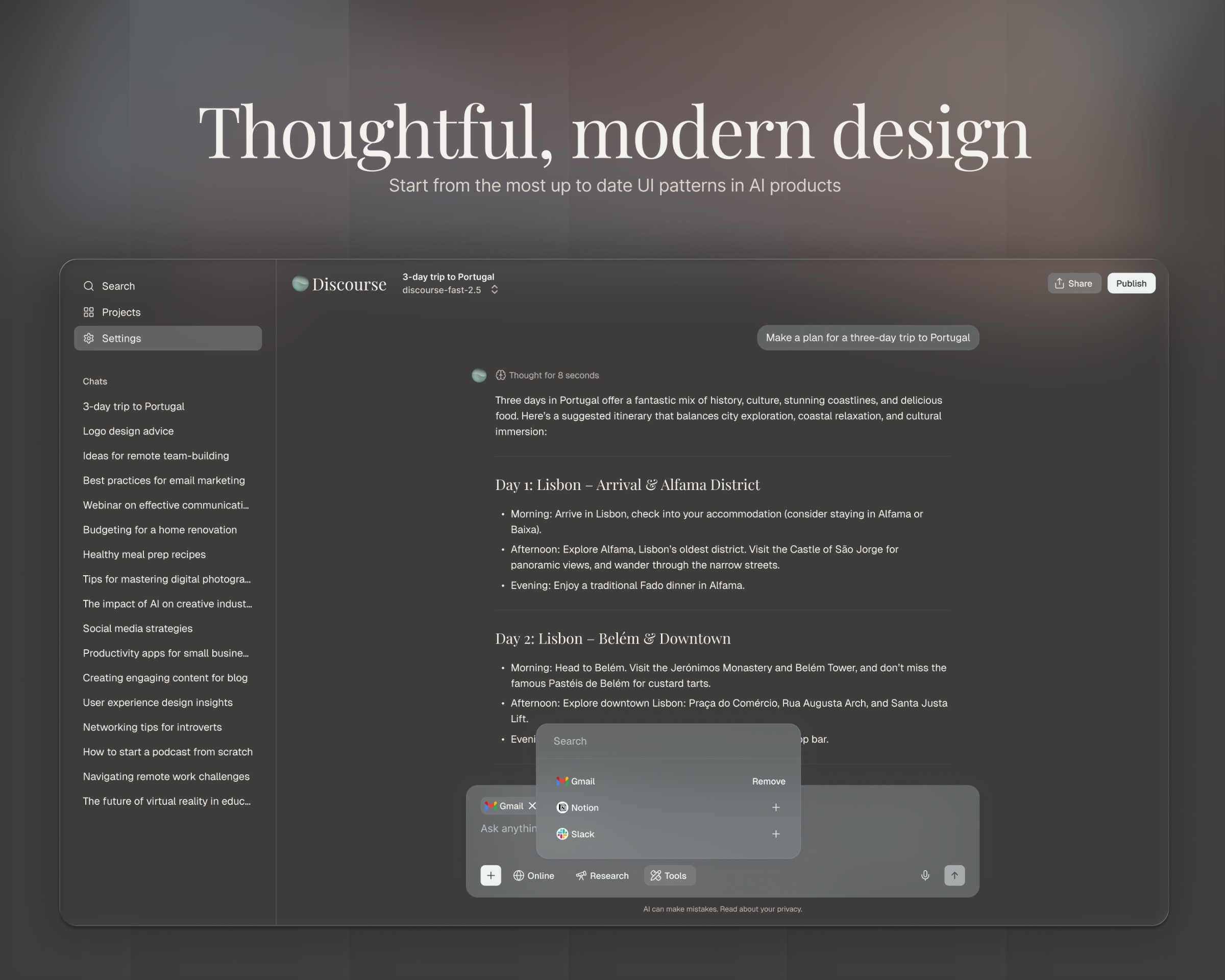 Discourse - AI Chatbot UI Kit for Figma Image 5