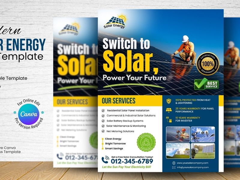 Solar Energy Flyer Template