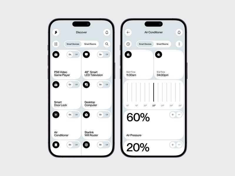 Smart Home Controller — Mobile App Design