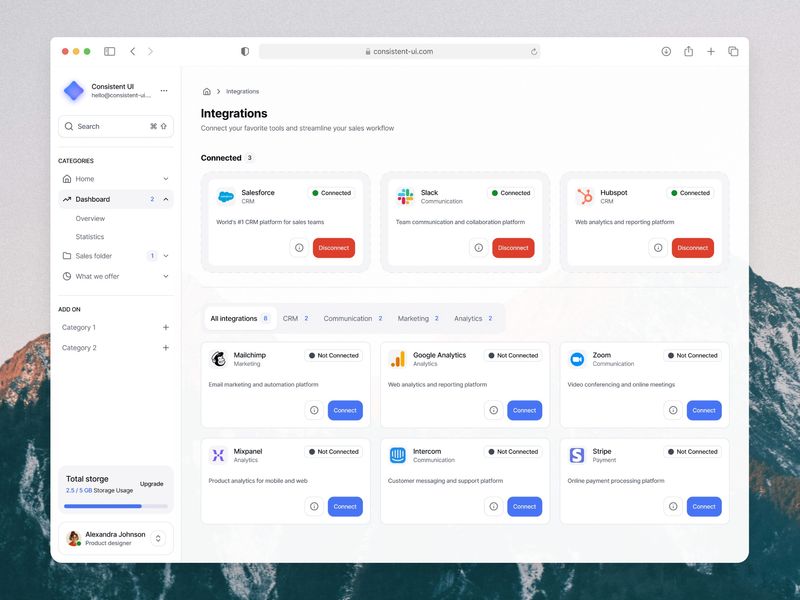 Integrations - Consistent UI