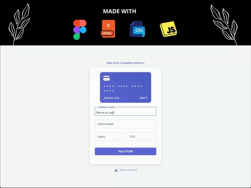 Interactive Stripe Checkout Form