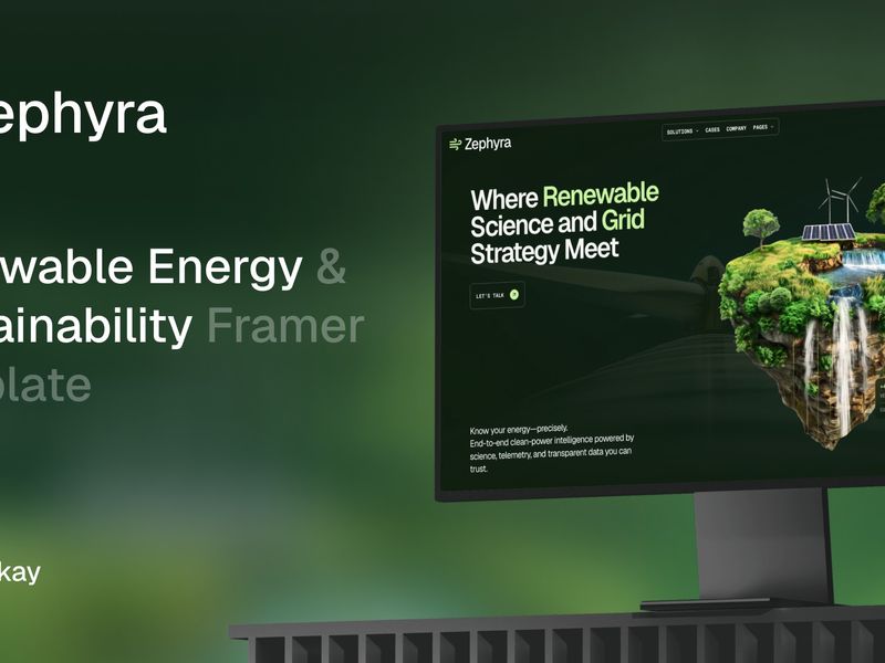 Zephyra — Framer template for clean energy