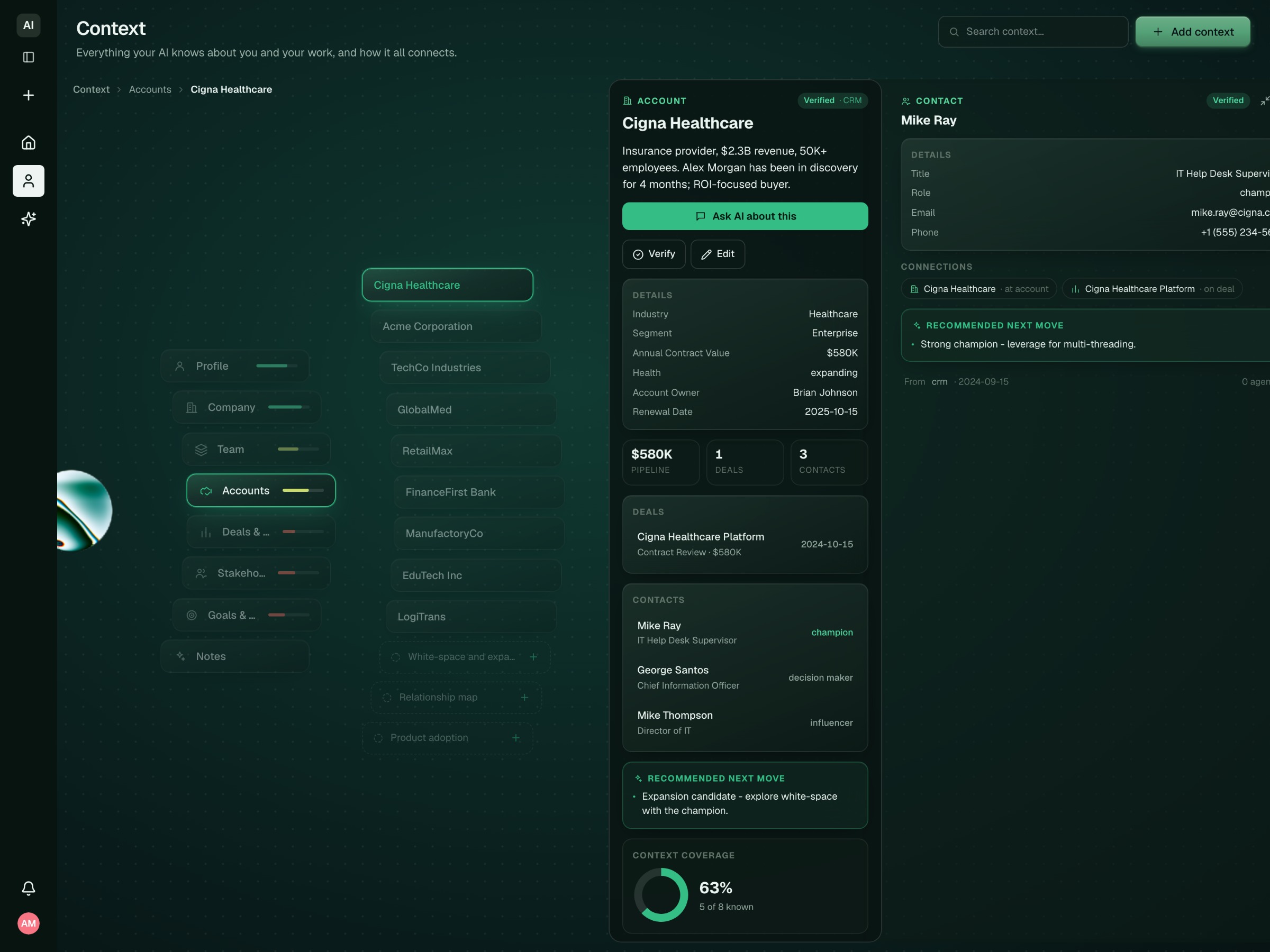 CRM that doesn't have to look boring . Context Engine Image 0