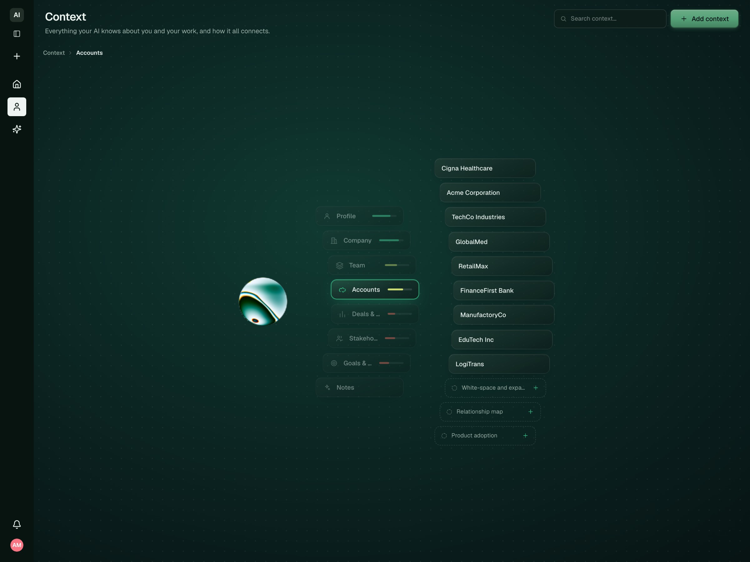 CRM that doesn't have to look boring . Context Engine Image 2