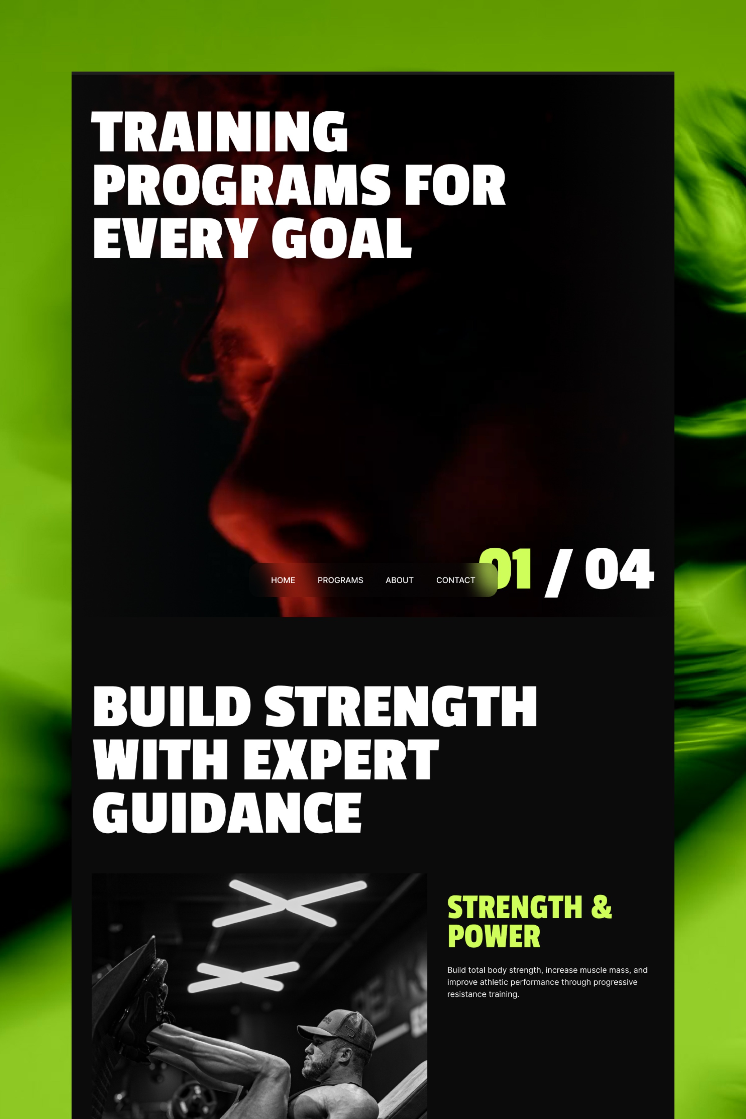 Flexon Fitness Coach Framer Template Image 1