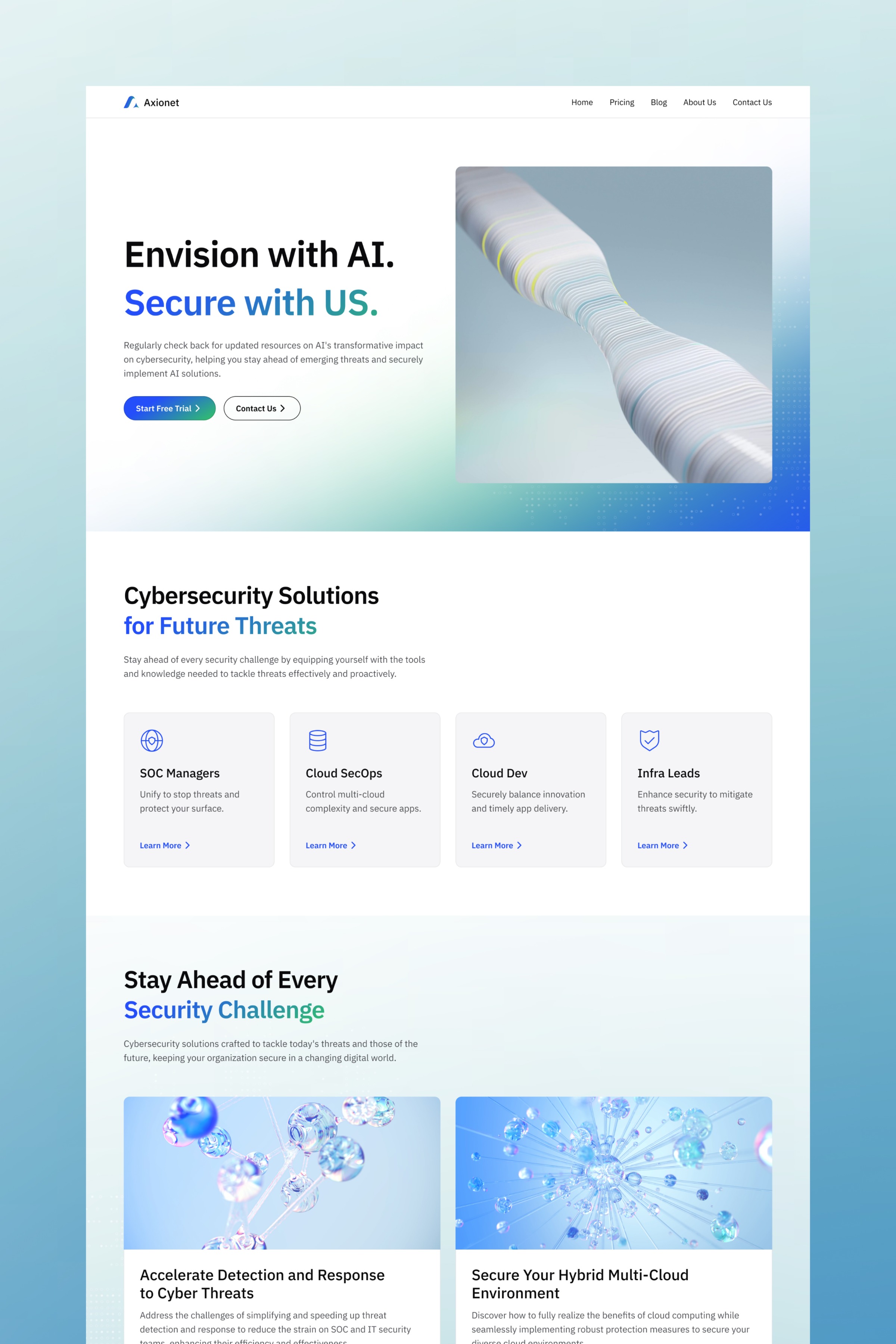 Axionet AI Cyber Security Startup Template Image 0