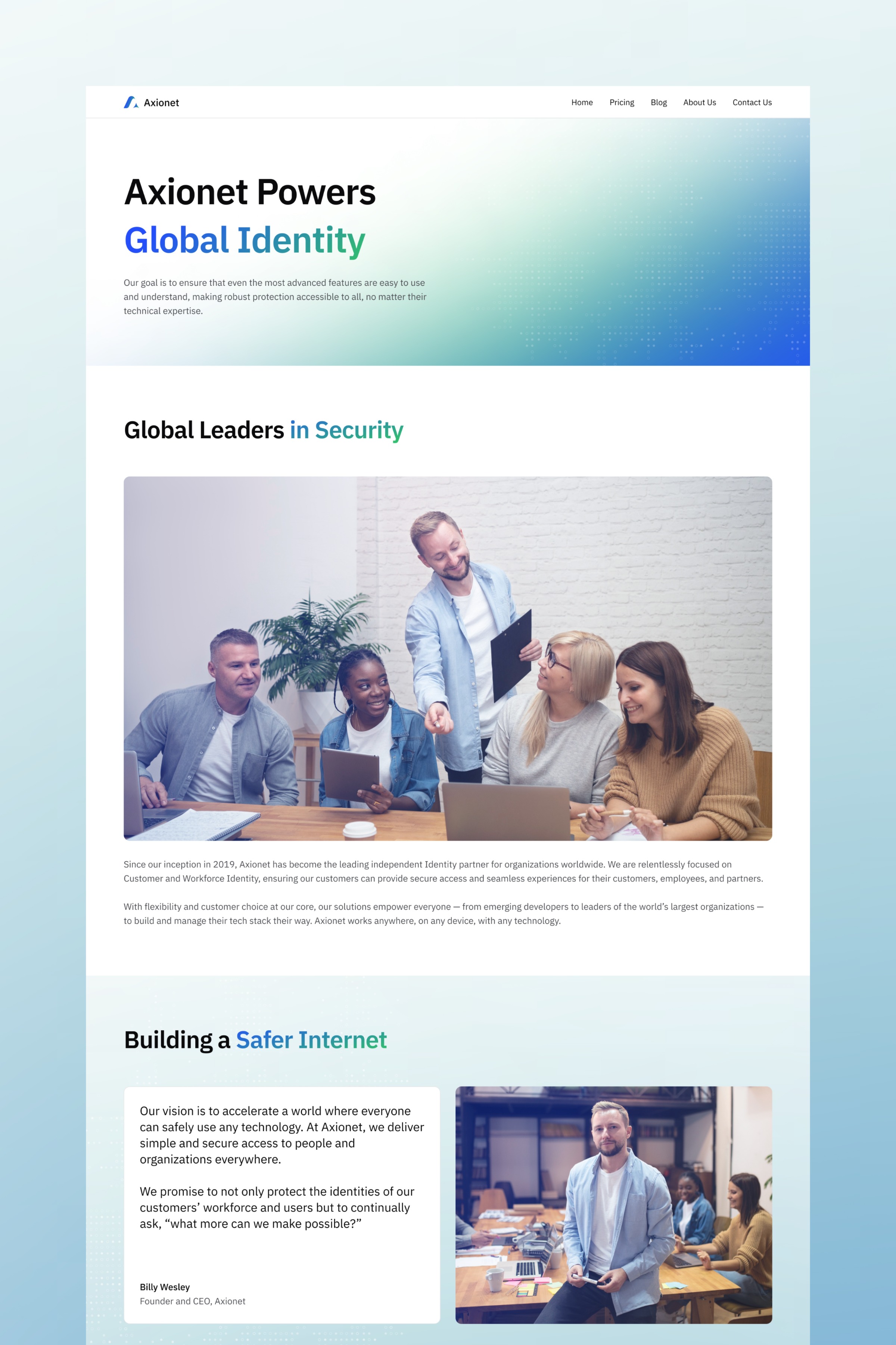 Axionet AI Cyber Security Startup Template Image 1