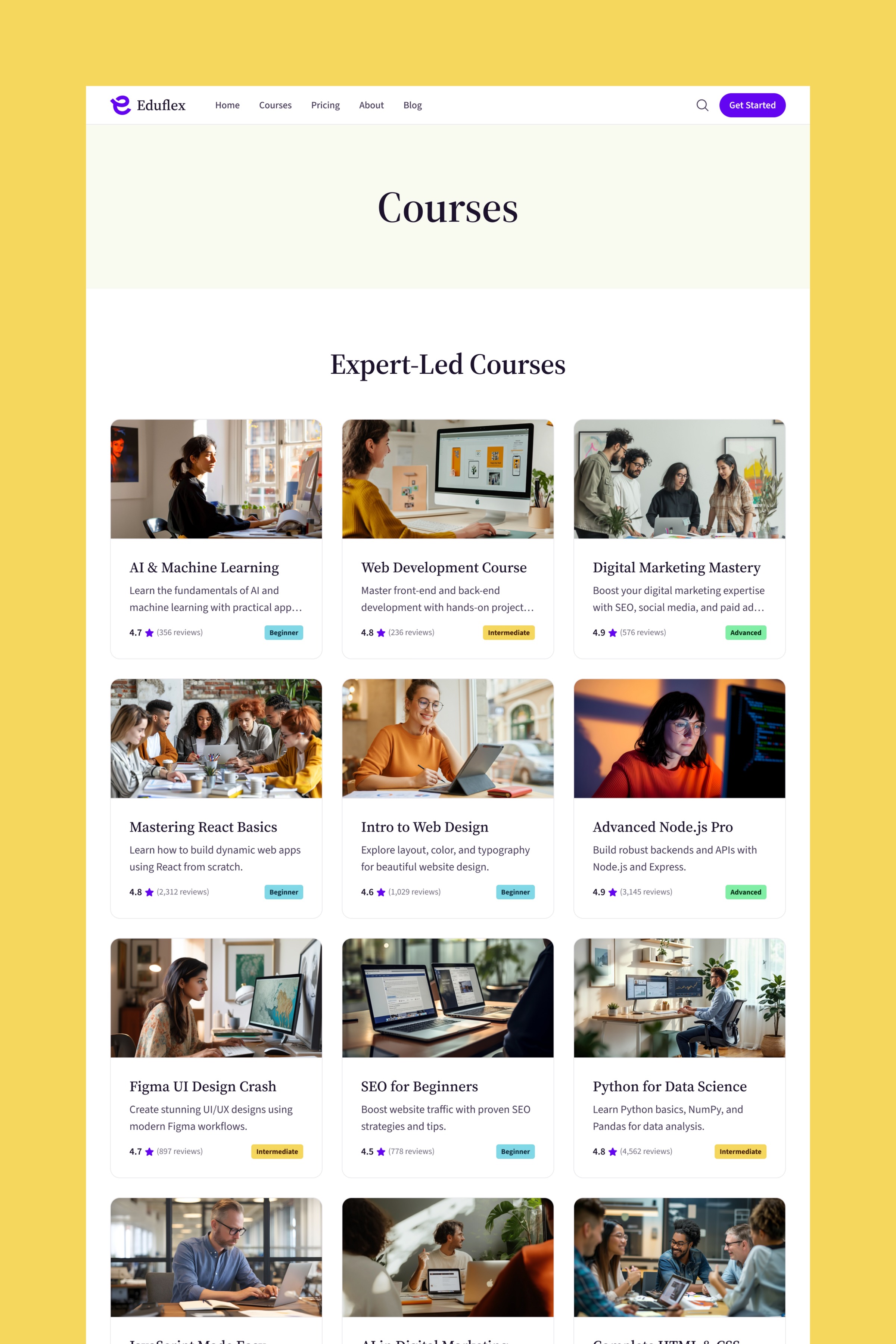 Eduflex Modern EdTech Website Template Image 1