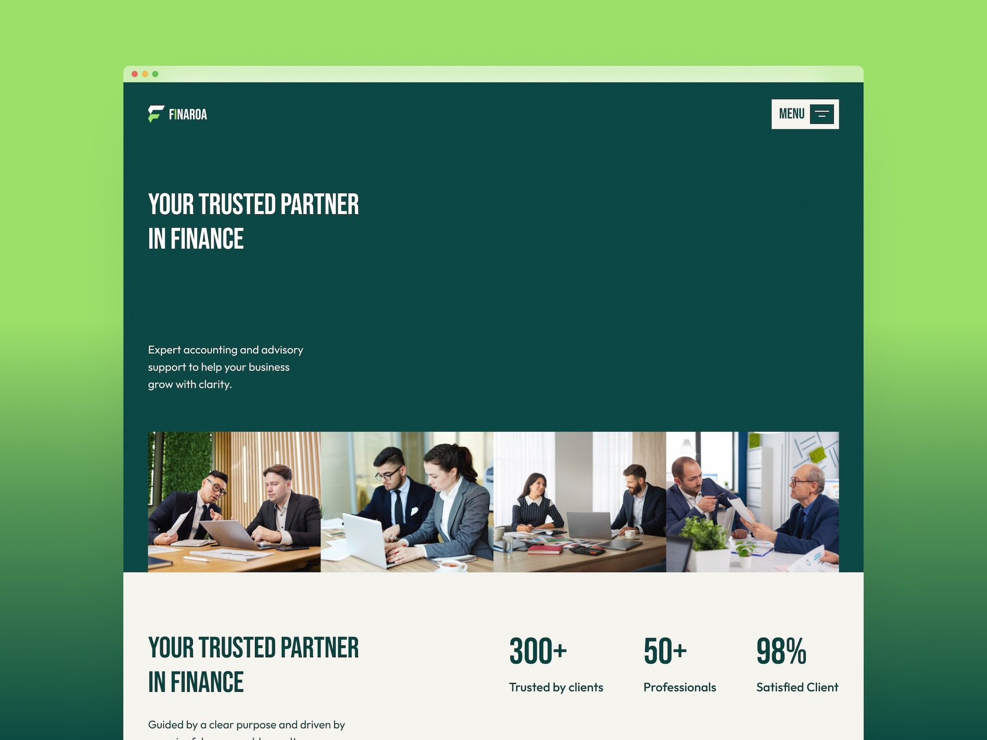 Finaroa Finance & Consulting Template Image 0