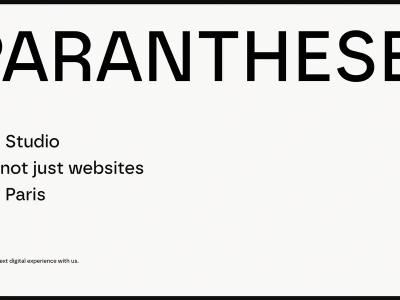 PARANTHESE STUDIO | Creative Studio