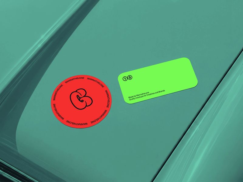 Car Surface Sticker Mockup