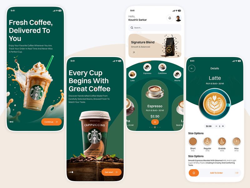 Coffee Delivery App | Mobile UI/UX Design