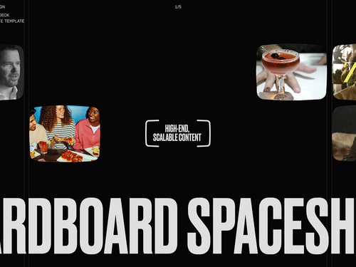 Sales deck & keynote template for Cardboard Spaceship