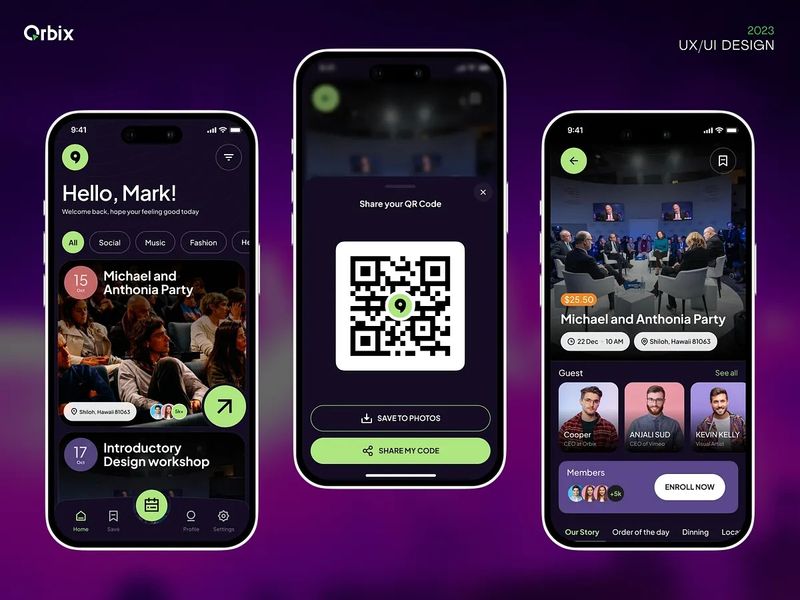 9Events: Mobile App UI | Orbix Studio