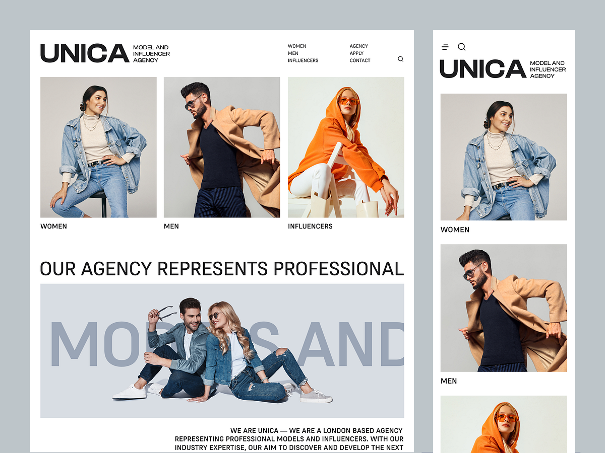 Unica — Talent Management Website