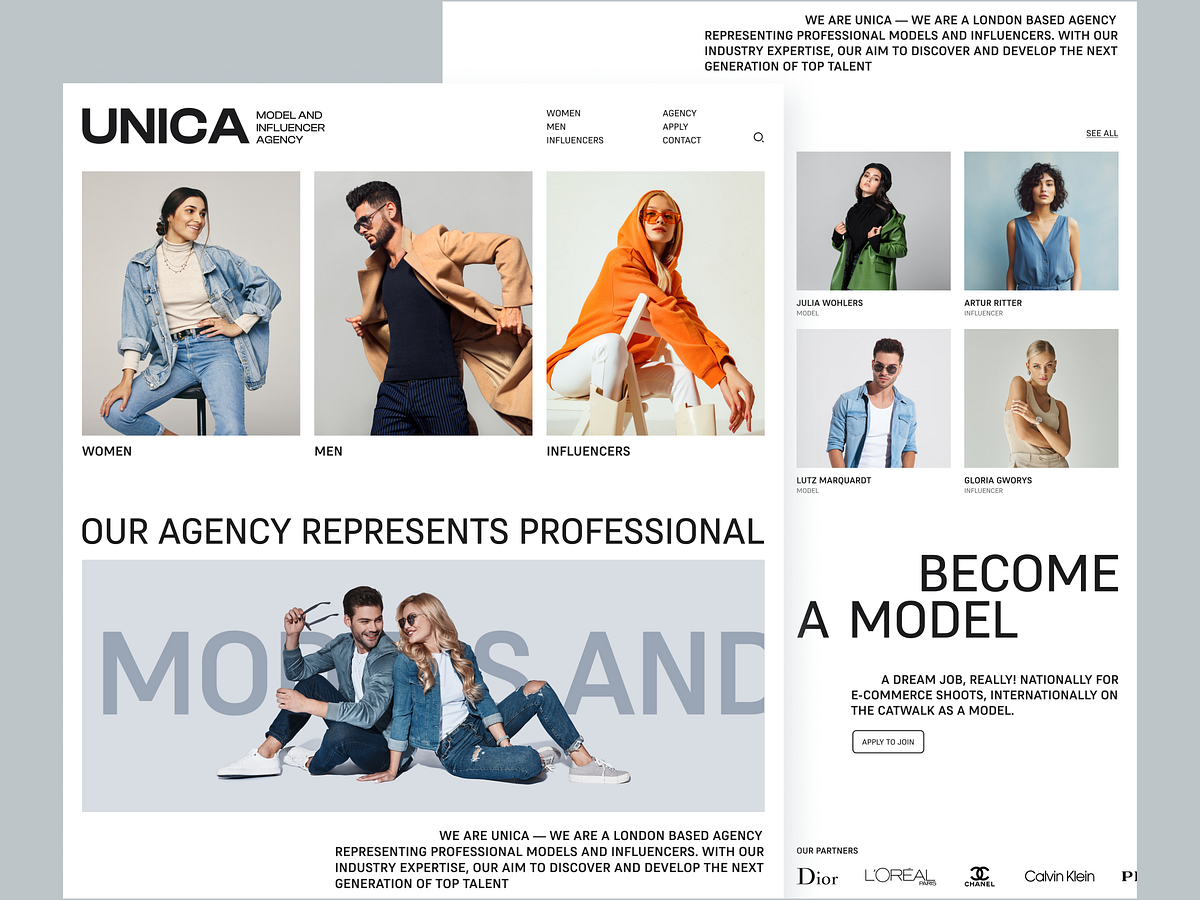 Unica — Talent Management Website Image 0
