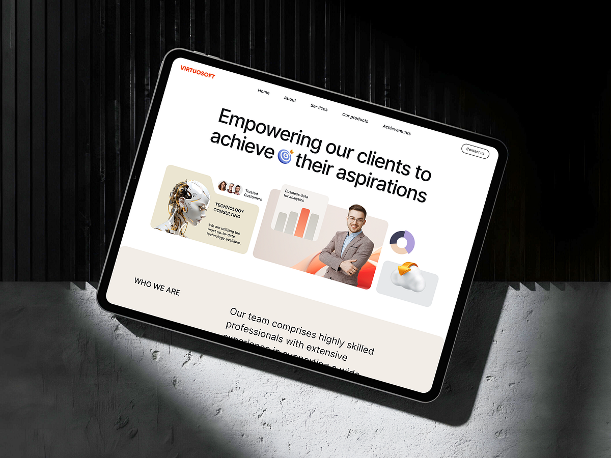 Software Company Website UI Design