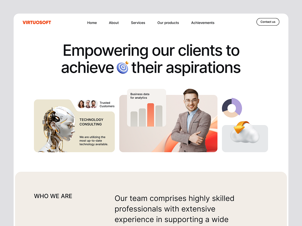 Software Company Website UI Design Image 1