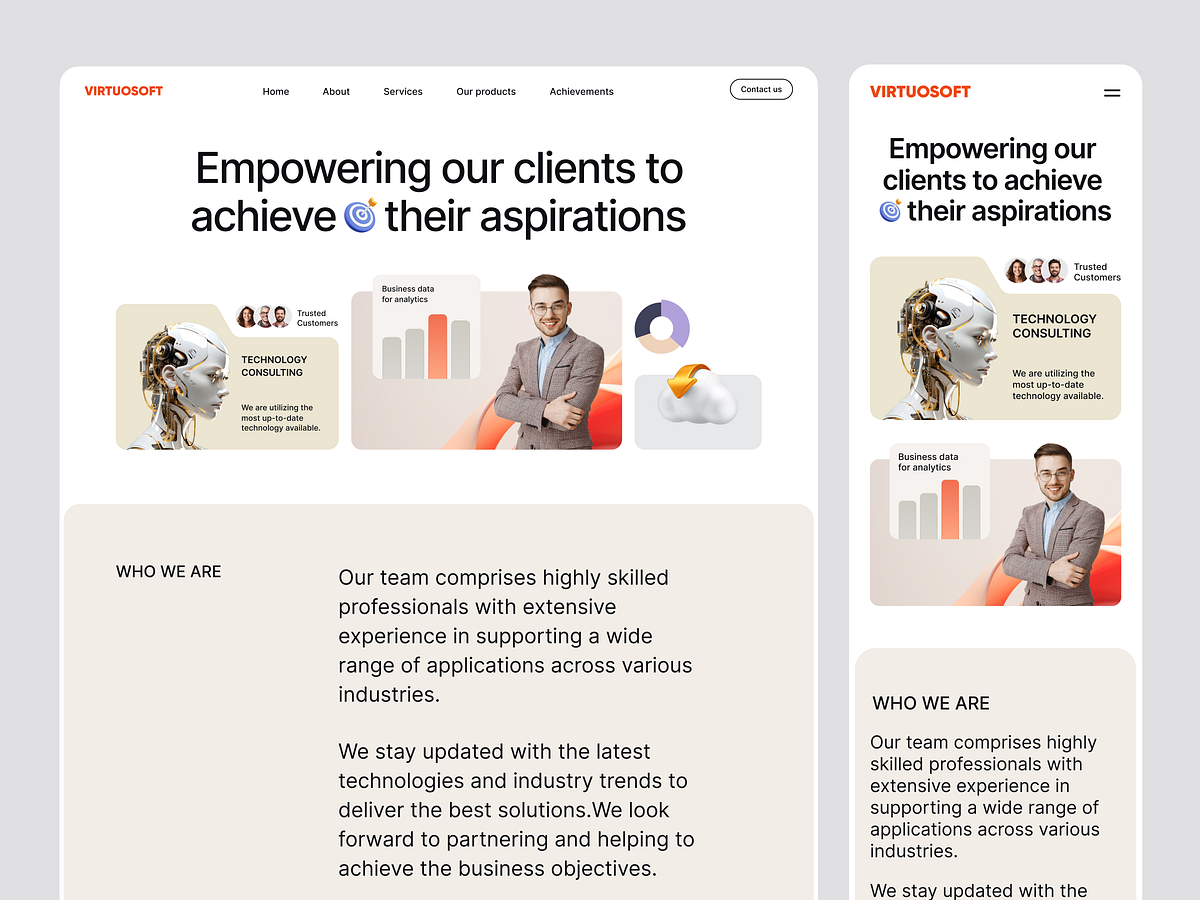 Software Company Website UI Design Image 2
