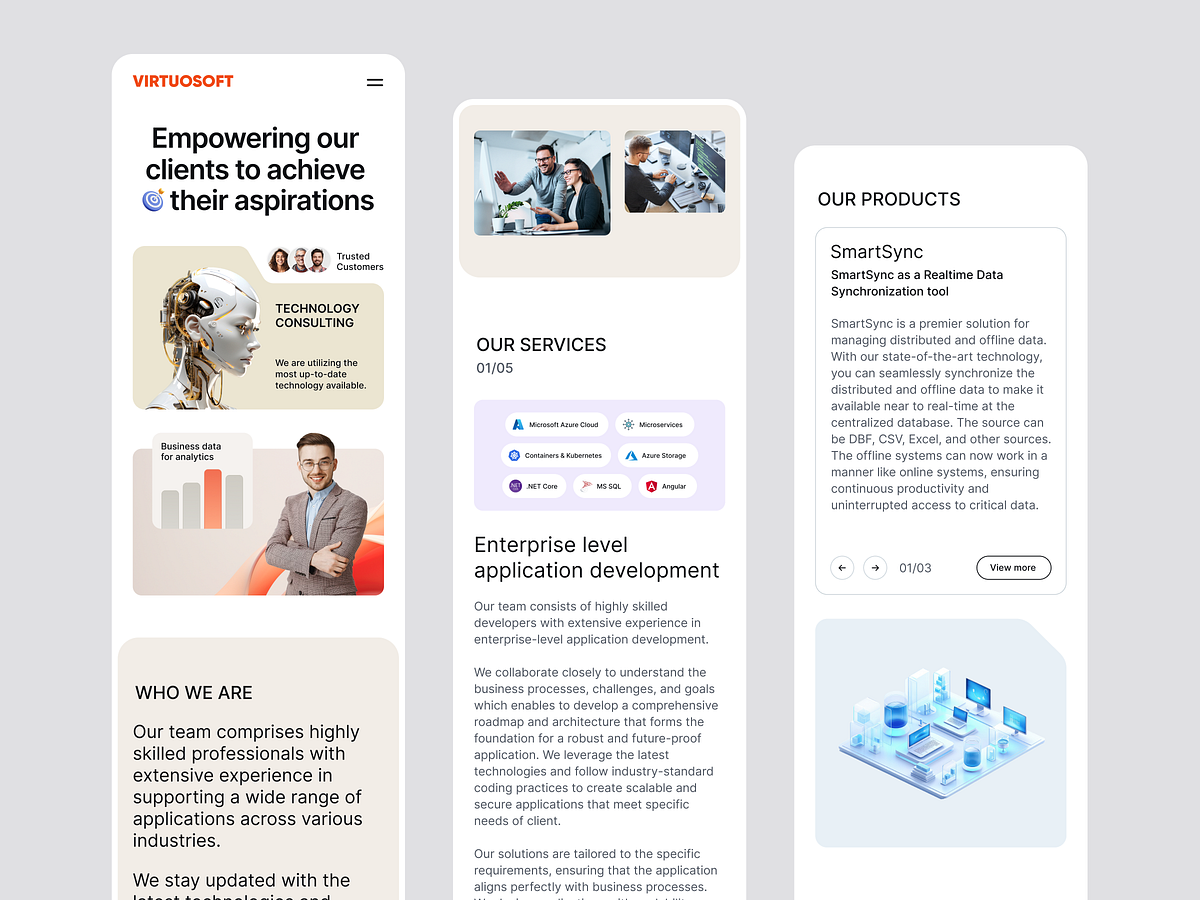 Software Company Website UI Design Image 3