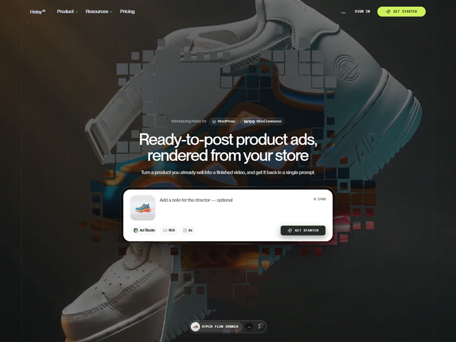 Heisy — AI product videos for WooCommerce, from your product photos