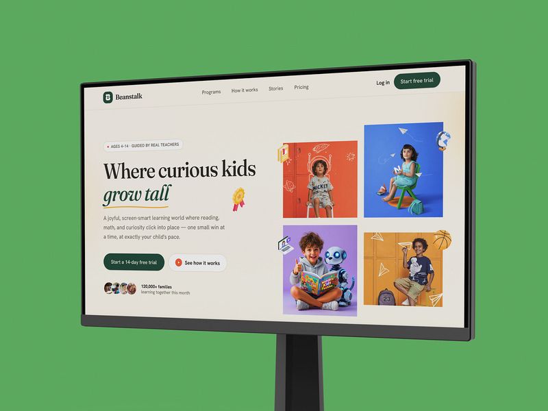 Kids Learning Website Design