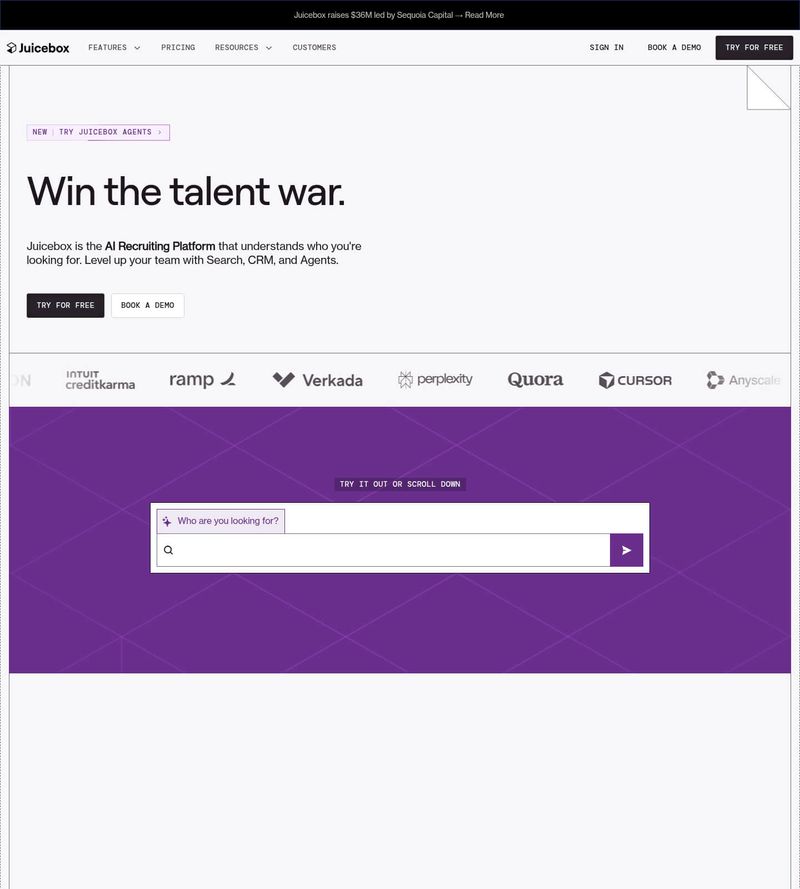 Screenshot taken from juicebox.ai