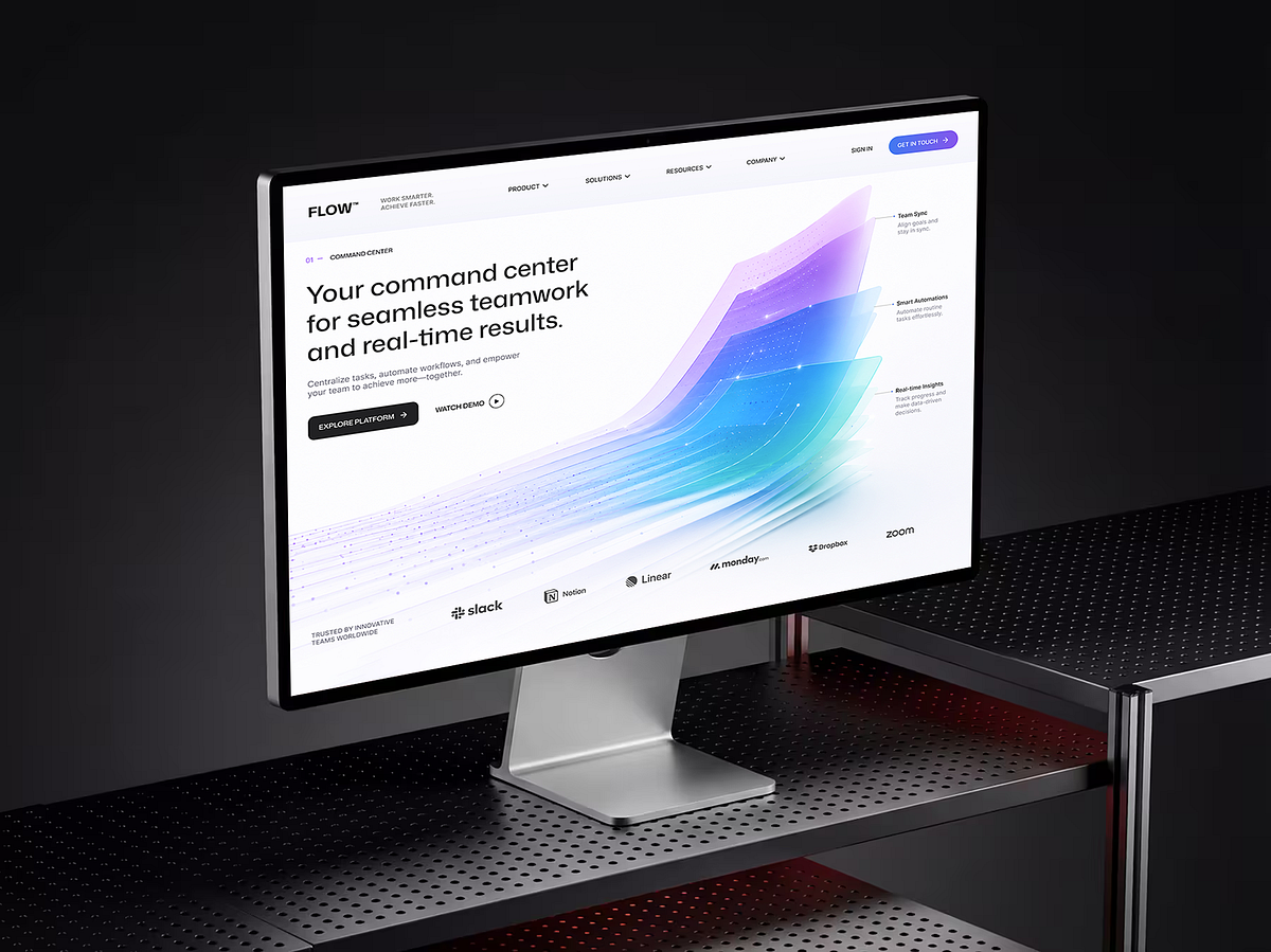 FLOW — AI SaaS Command Center Landing Page