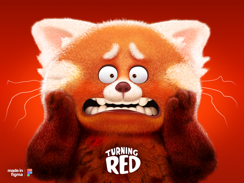 turning red - figma illustration by vijay verma