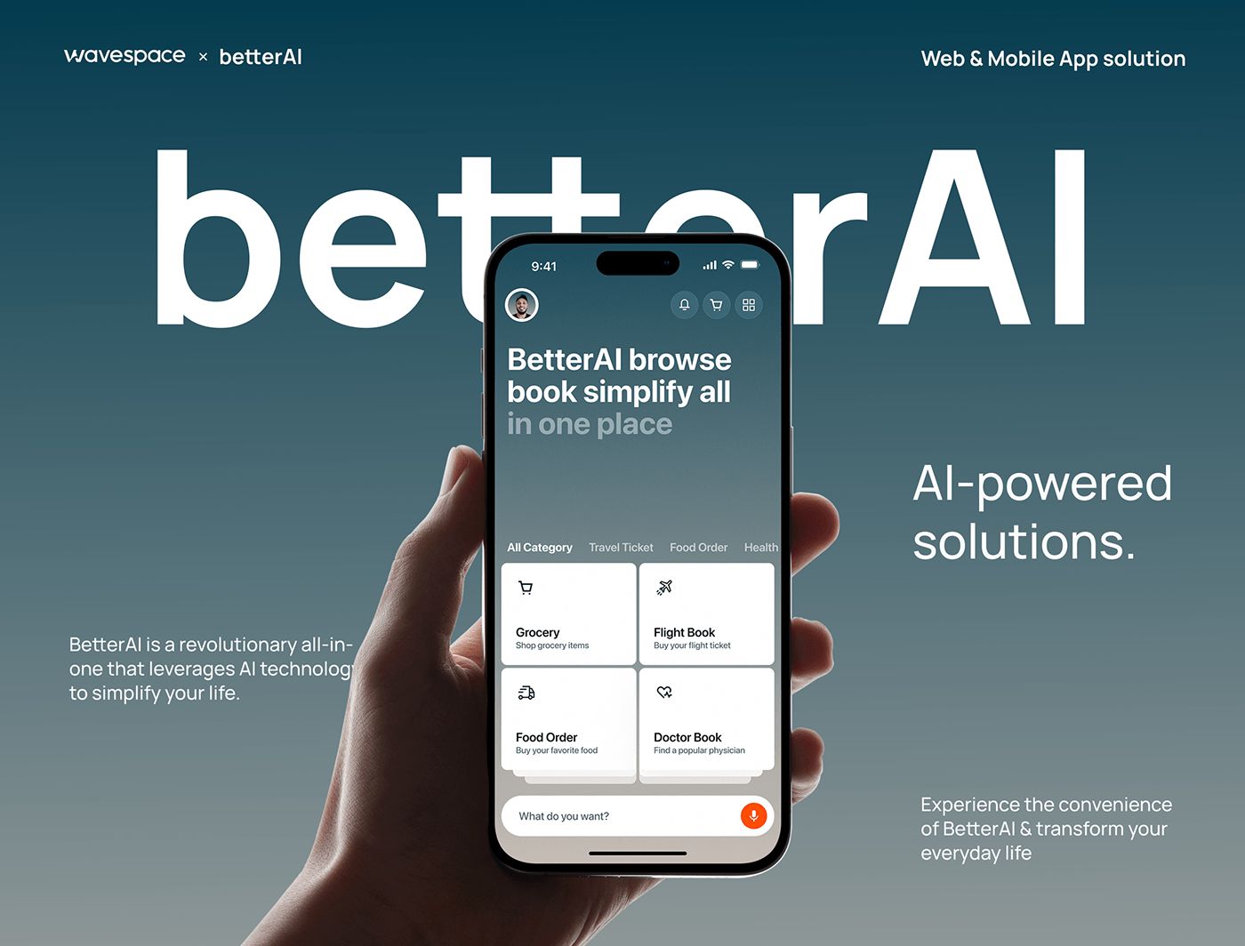 AI Booking App - BetterAI | Flights, Food, Doctors 