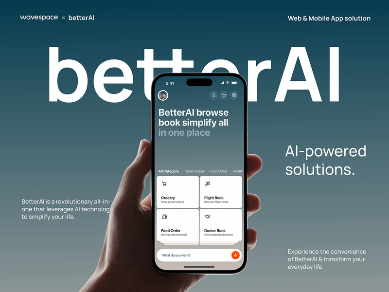 AI Booking App - BetterAI | Flights, Food, Doctors 
