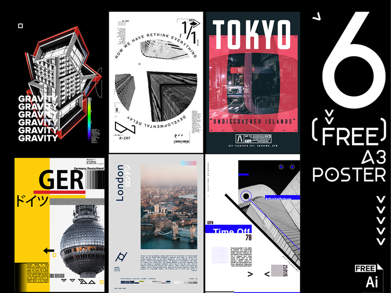 6 Free A3 Posters – Editable AI Files