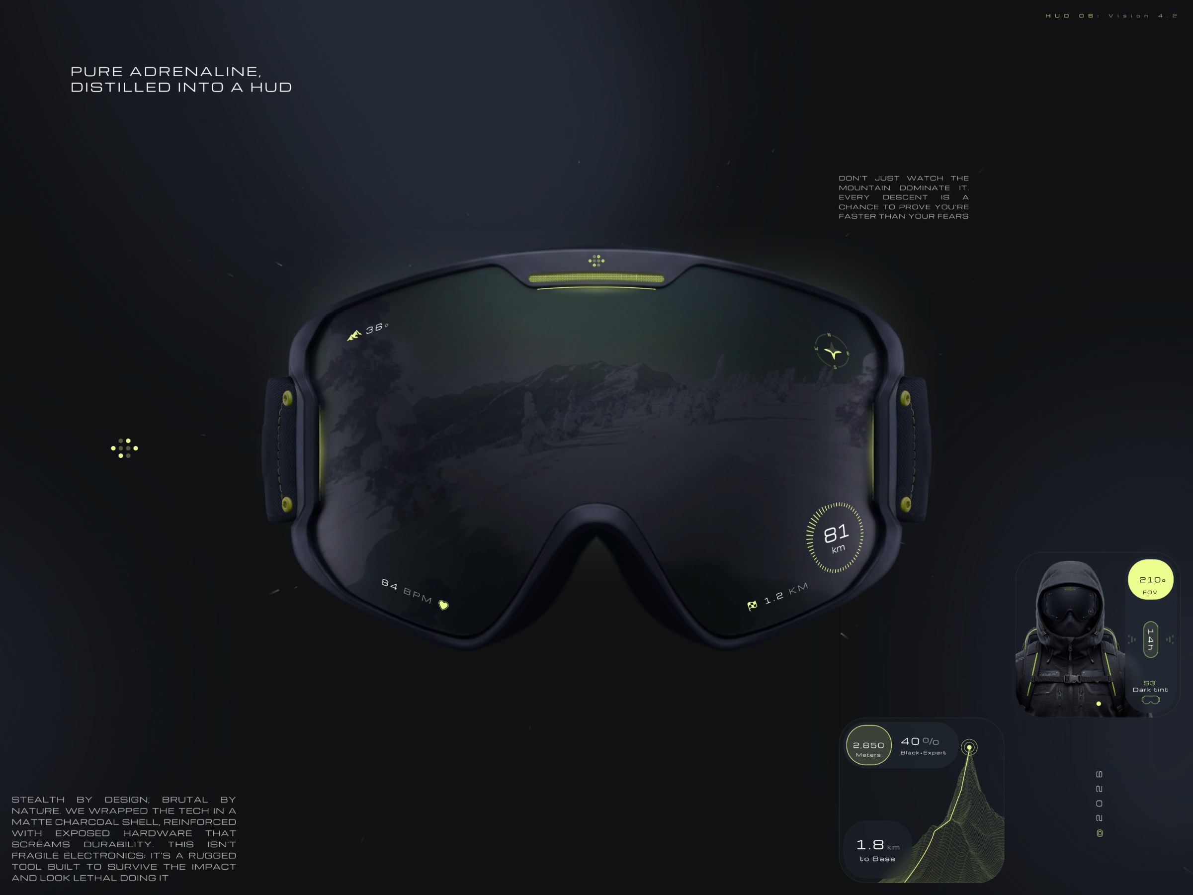 AR Goggles HUD — Tactical Freeride Image 1