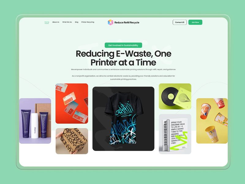 Reduce Refill Recycle | Sustainable E-Waste Website Design