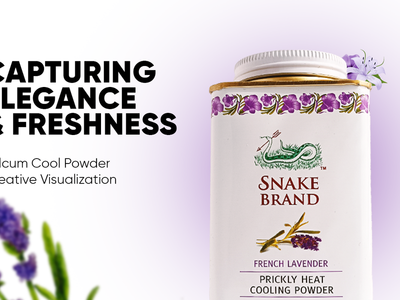 Snake Brand Lavender Talcum Powder Photography
