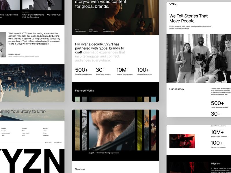 VYZN Video Production Agency Template
