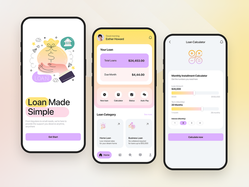 Loan Fund - Finance App Design by Mostafizur Rahaman