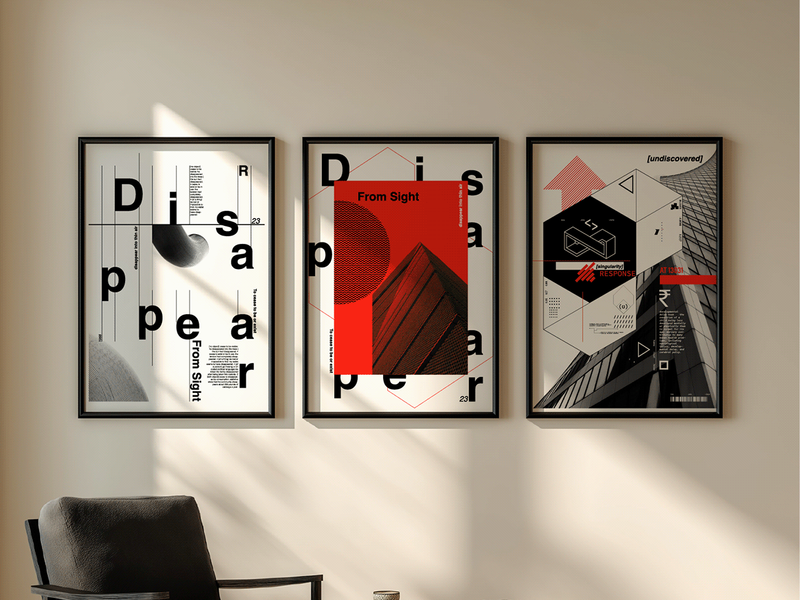 DISAPPEAR FROM SIGHT A Free Experimental Poster Series