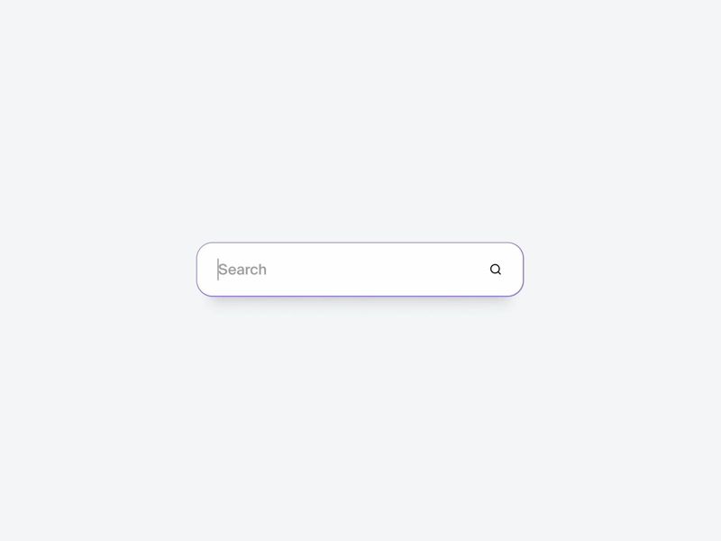 Search bar animation