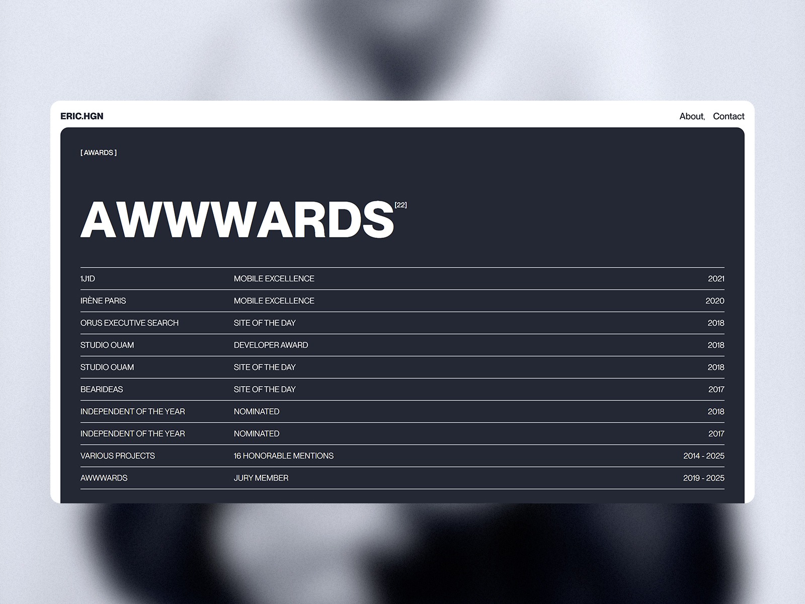 Eric Huguenin — Creative Front-End Developer - Freelance Image 1