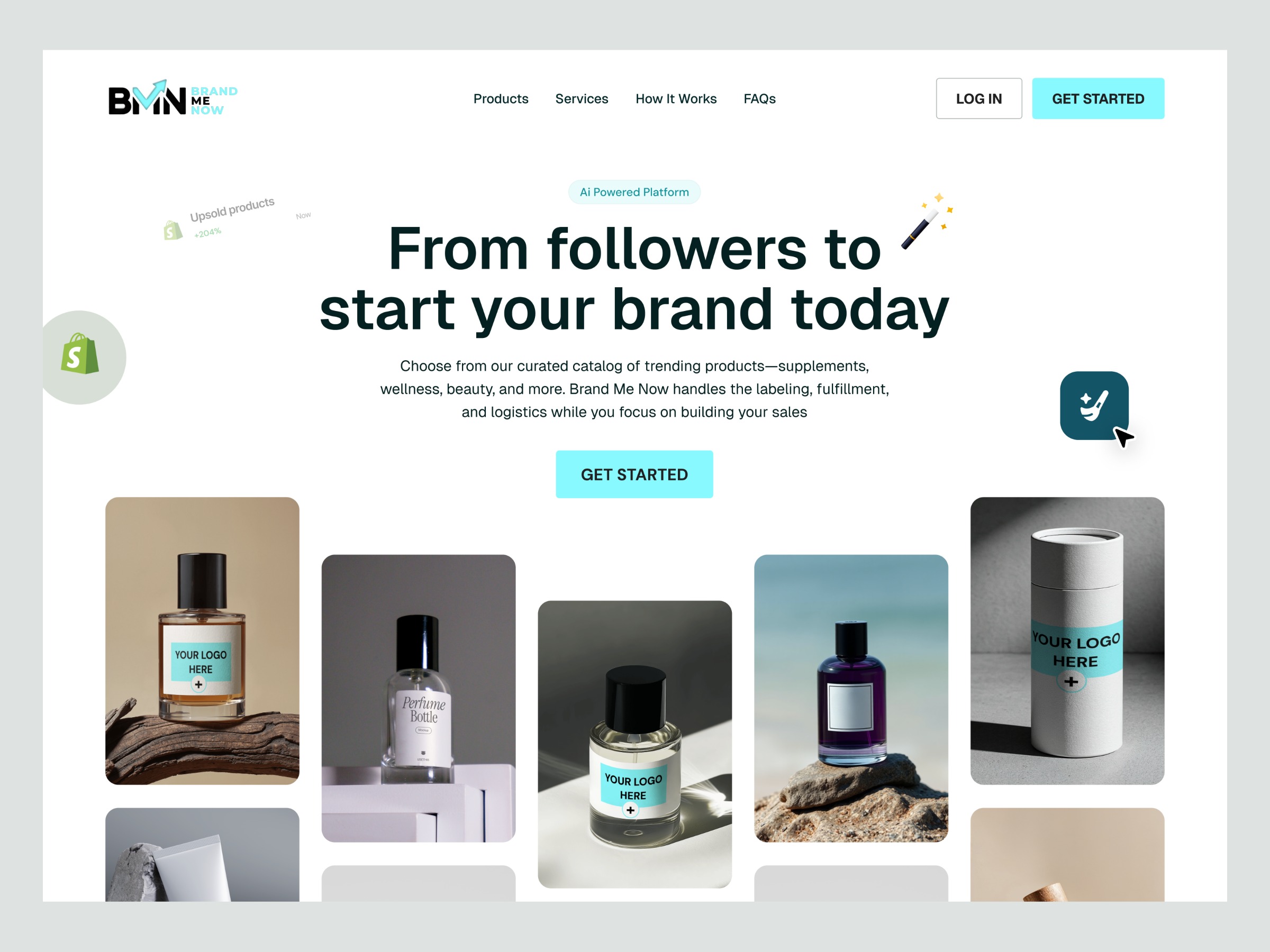 Brand Me Now - Website for AI-powered Brand