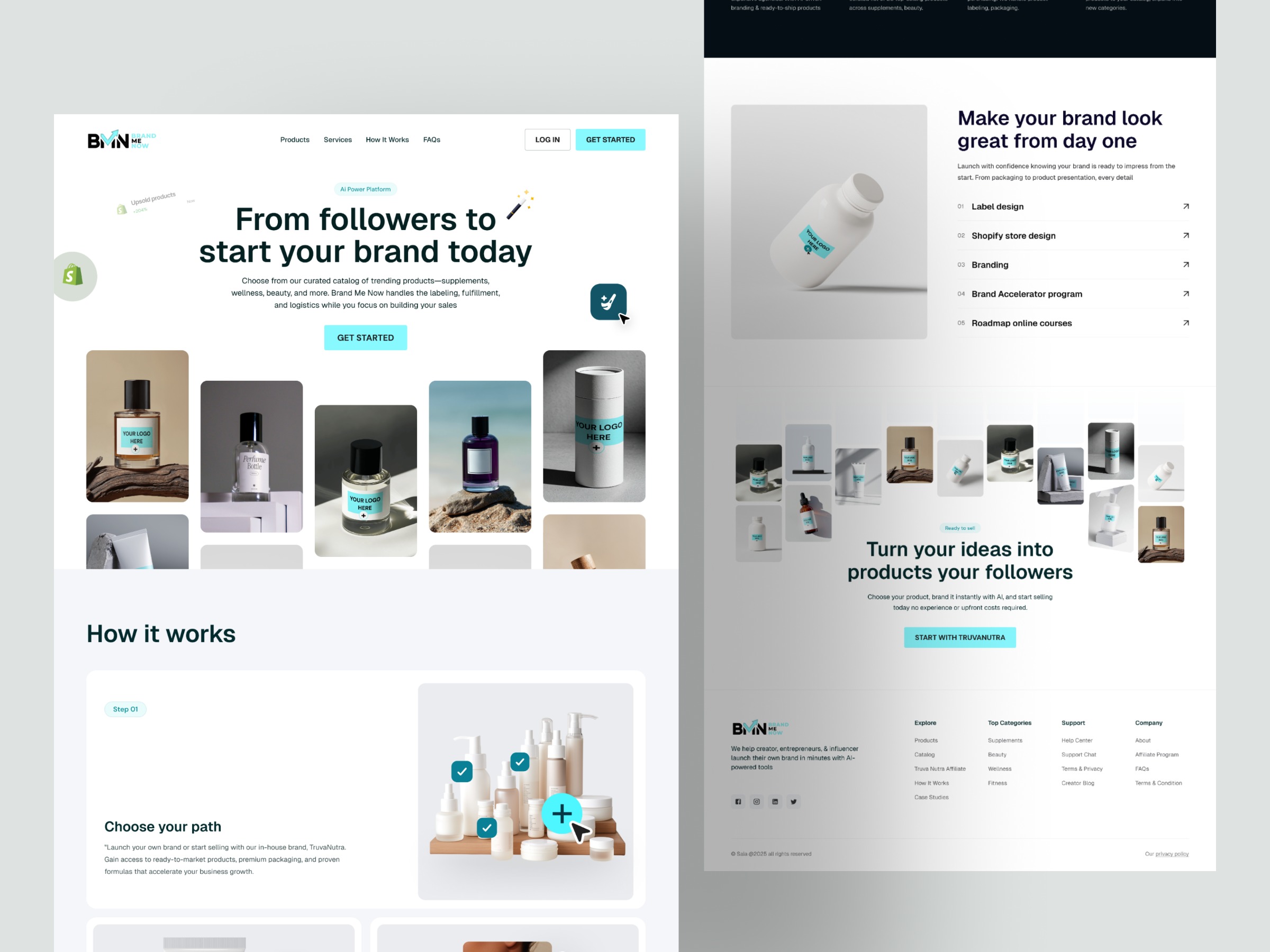 Brand Me Now - Website for AI-powered Brand Image 0