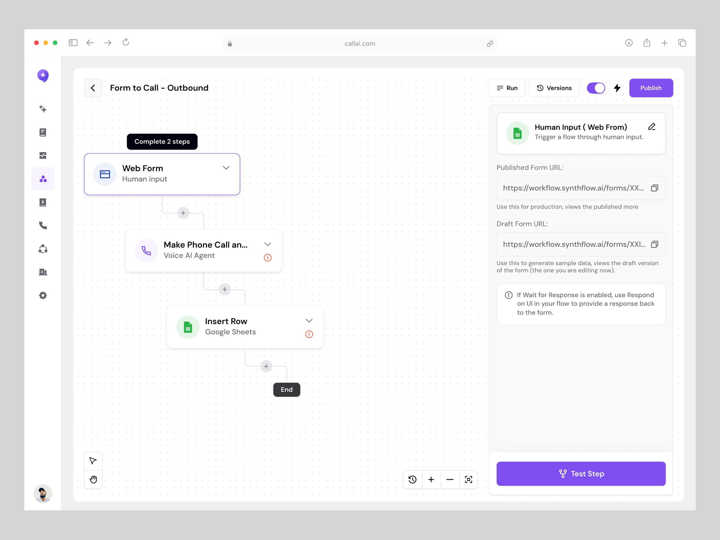 Call AI – AI Contact Manager Page