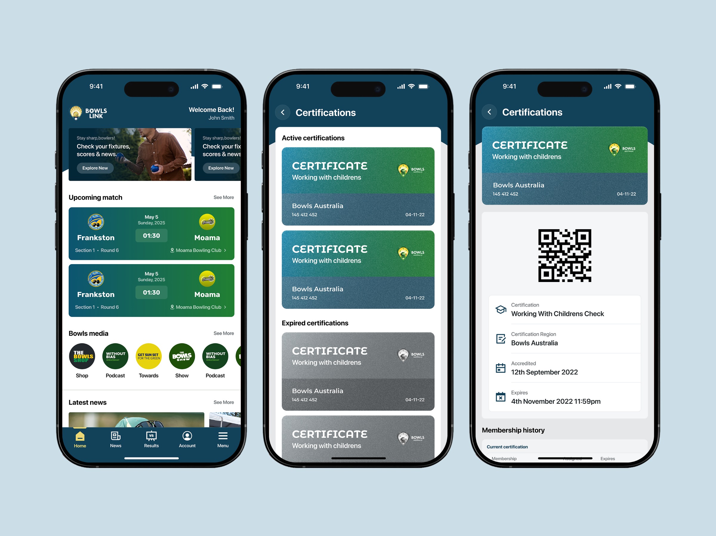 Sports Mobile App | Lawn Bowls