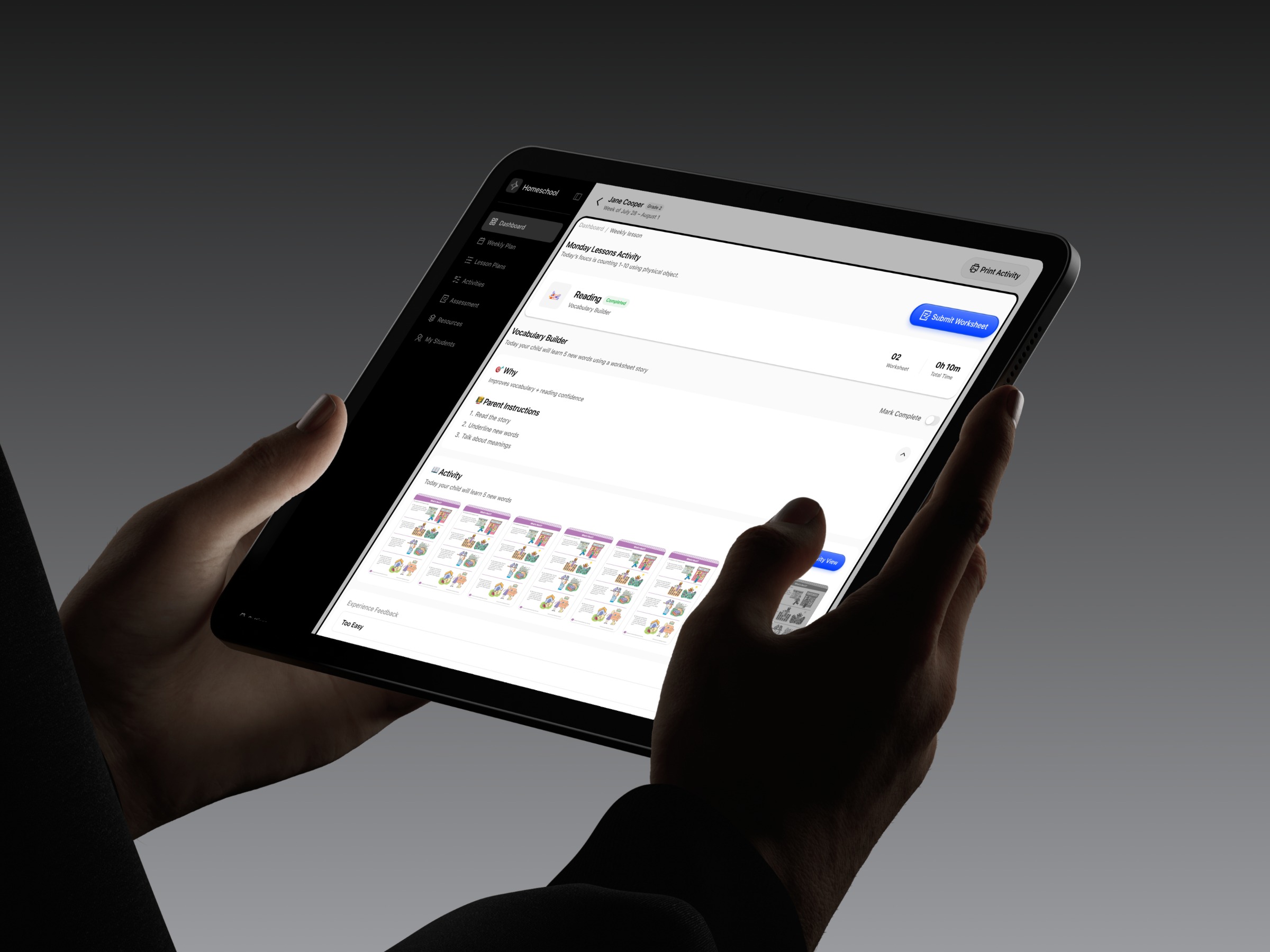 Homeschool – Education Platform Dashboard Image 0