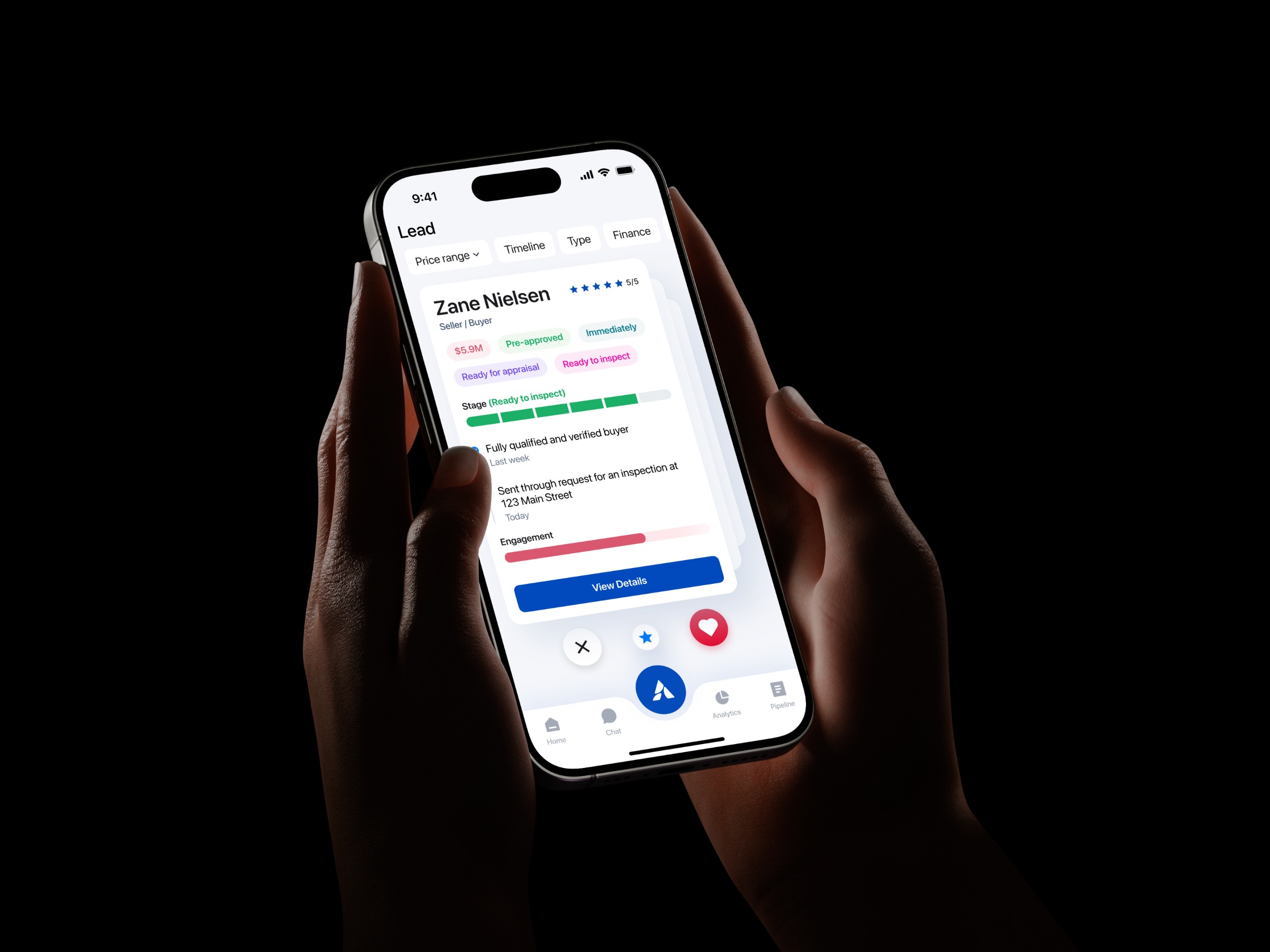 AgentAmp - Mobile Design for a Real Estate CRM App Image 0
