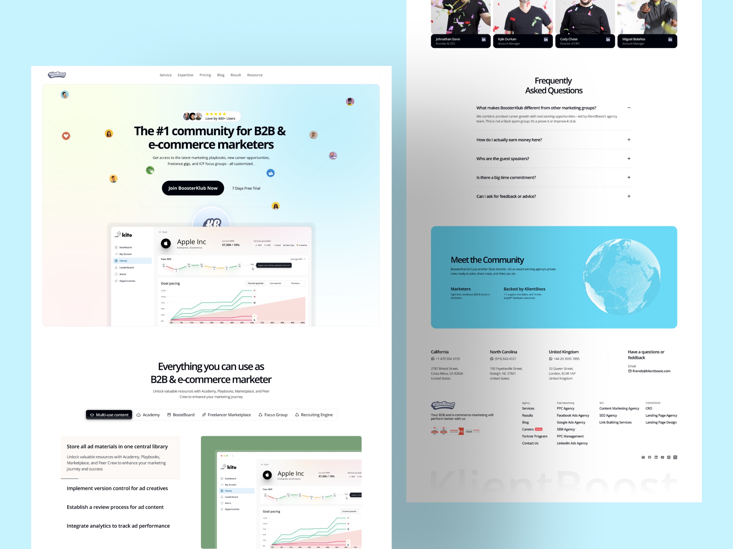 KlientBoost - Marketing Agency Website Image 1