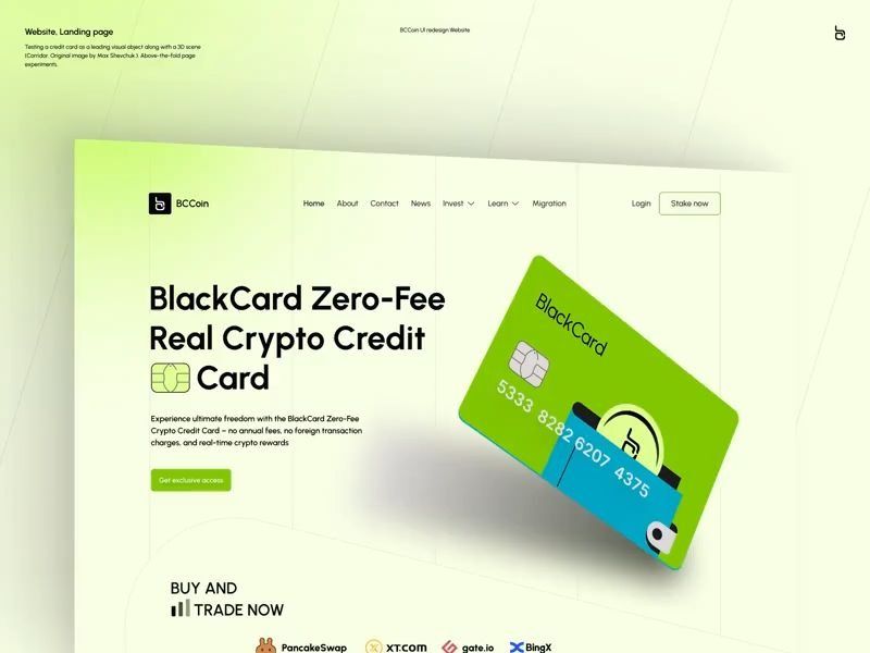 Crypto Credit Card Website