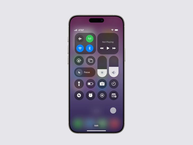 iOS 27 Control Centre