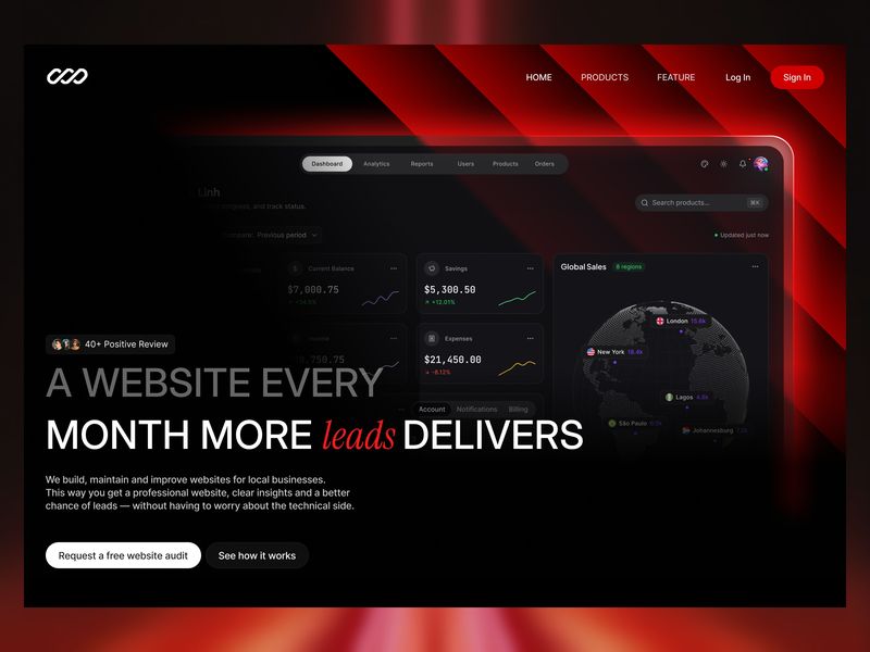 Lead Generation SaaS Web Landing Page UI Design